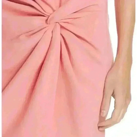 Cinq a Sept Dress Halter Mini Myla Pink Salmon Coral Gathered Front Size 6 NWOT - Picture 12 of 15